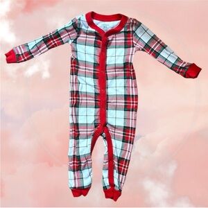 Carter’s 18 Month White, Red, and Green Button Down Long Sleeve Pajama